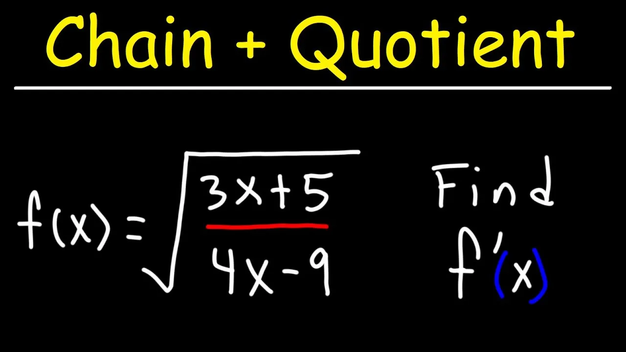 Differentiate Radical Functions Using Chain and Quotient Rules