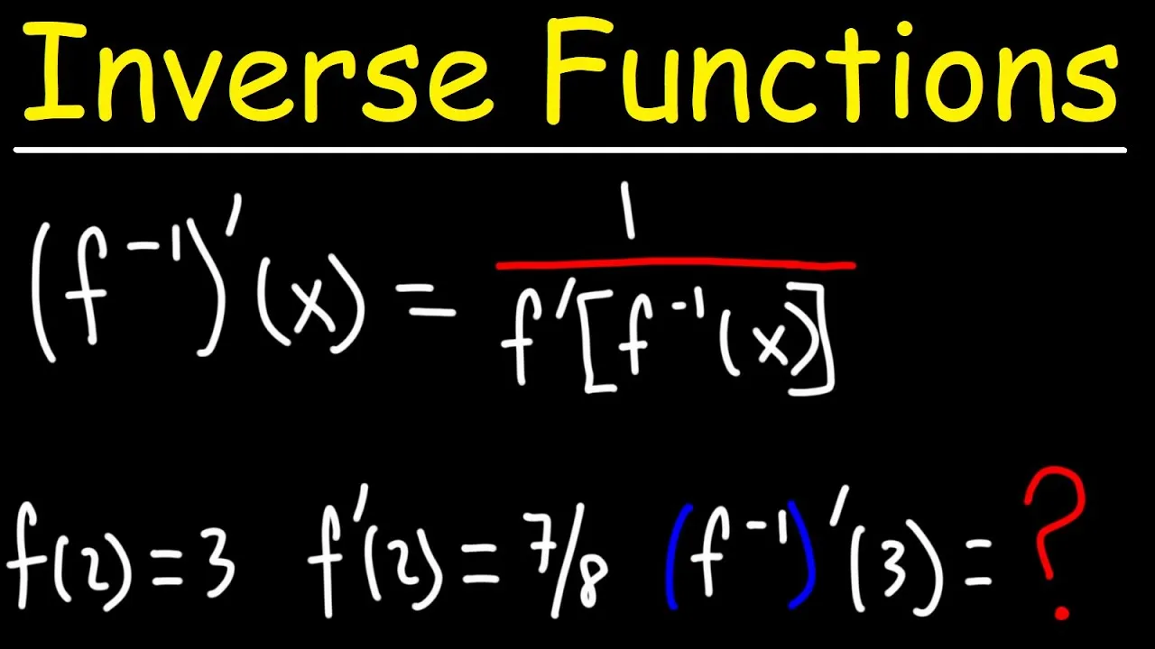 Find the Derivative of an Inverse Function Quickly