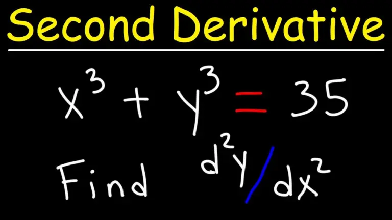 Find the Second Derivative Using Implicit Differentiation