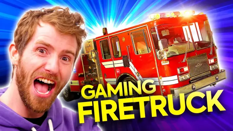 Gaming Firetruck Roars to Life: Ultimate Mobile PC Rig
