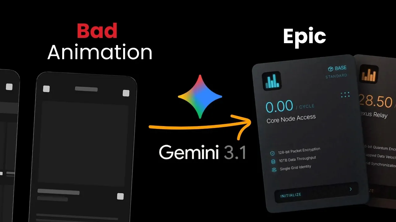 Gemini 3.1 Powers Stunning Animations With Smart Prompting