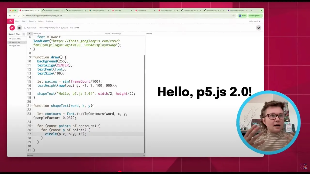 Master p5.js 2.0: Explore New Features and Typography
